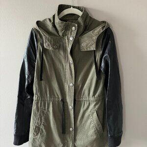 Garage army green mid length jacket size XS